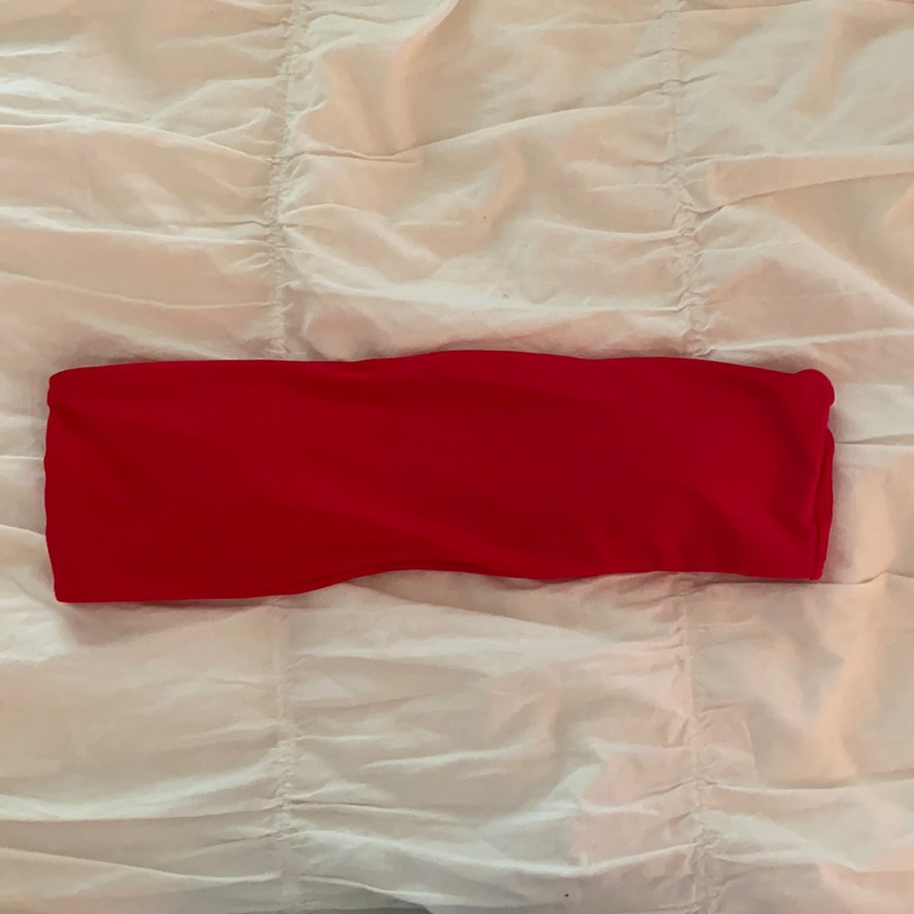 Bandeau Red Bikini Top